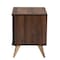Baxton Studio Graceland Mid-Century Modern Transitional Walnut Brown Finished Wood 2-Drawer Nightstand 233-13277-ZORO - alternate 3